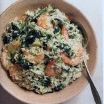 Greek Style Spinach and Rice with Shrimp and Dill