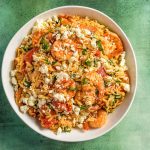 Shrimp with Orzo Tomatoes and Feta