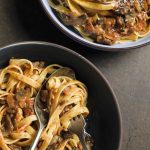 Fettuccine with Mushroom and Tomato Ragu