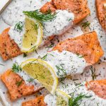 Roasted Salmon With Dill Sauce